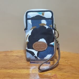 Fossil Multicolor Patterned Phone Case with Strap